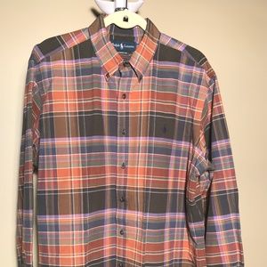 Ralph Lauren Polo Button Down Size XL Dark Colors